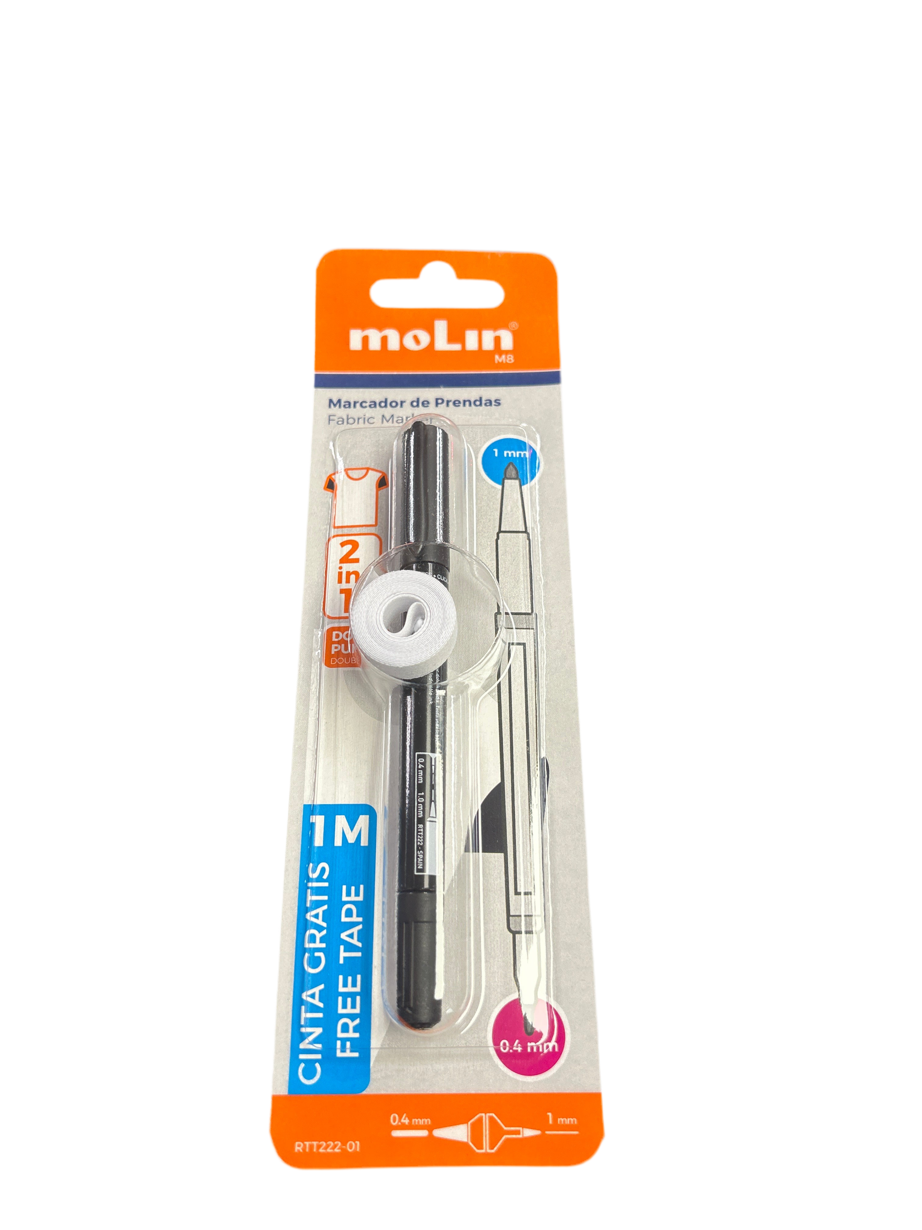 MARCADOR PARA PRENDAS DE DOBLE PUNTA 1CS.