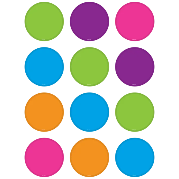 BRIGHT COLORS CIRCLES MINI ACCENTS 36PK