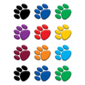 COLORFUL PAW PRINTS MINI ACCENTS 36 PC