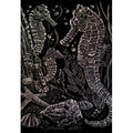 ENGRAVING ART HOLOGRAPHIC SEA HORSES 3 PC