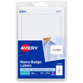 Name Badge Labels 2-1/3" x 3-3/8" White Pkg. 100