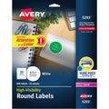 Round Labels 1-2/3" Matte White Laser & Inkjet Compatible Pkg. 600