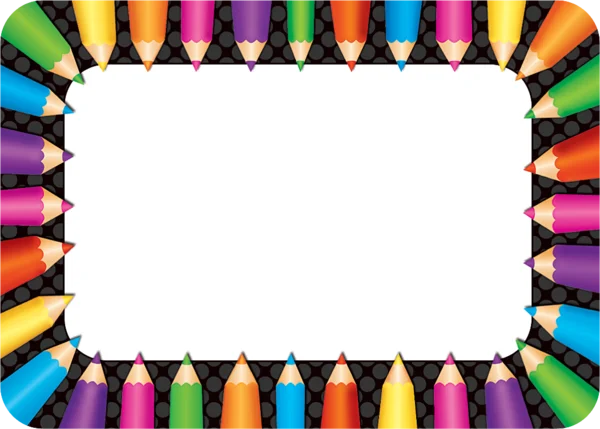 Colored Pencils Name Tags | Labels