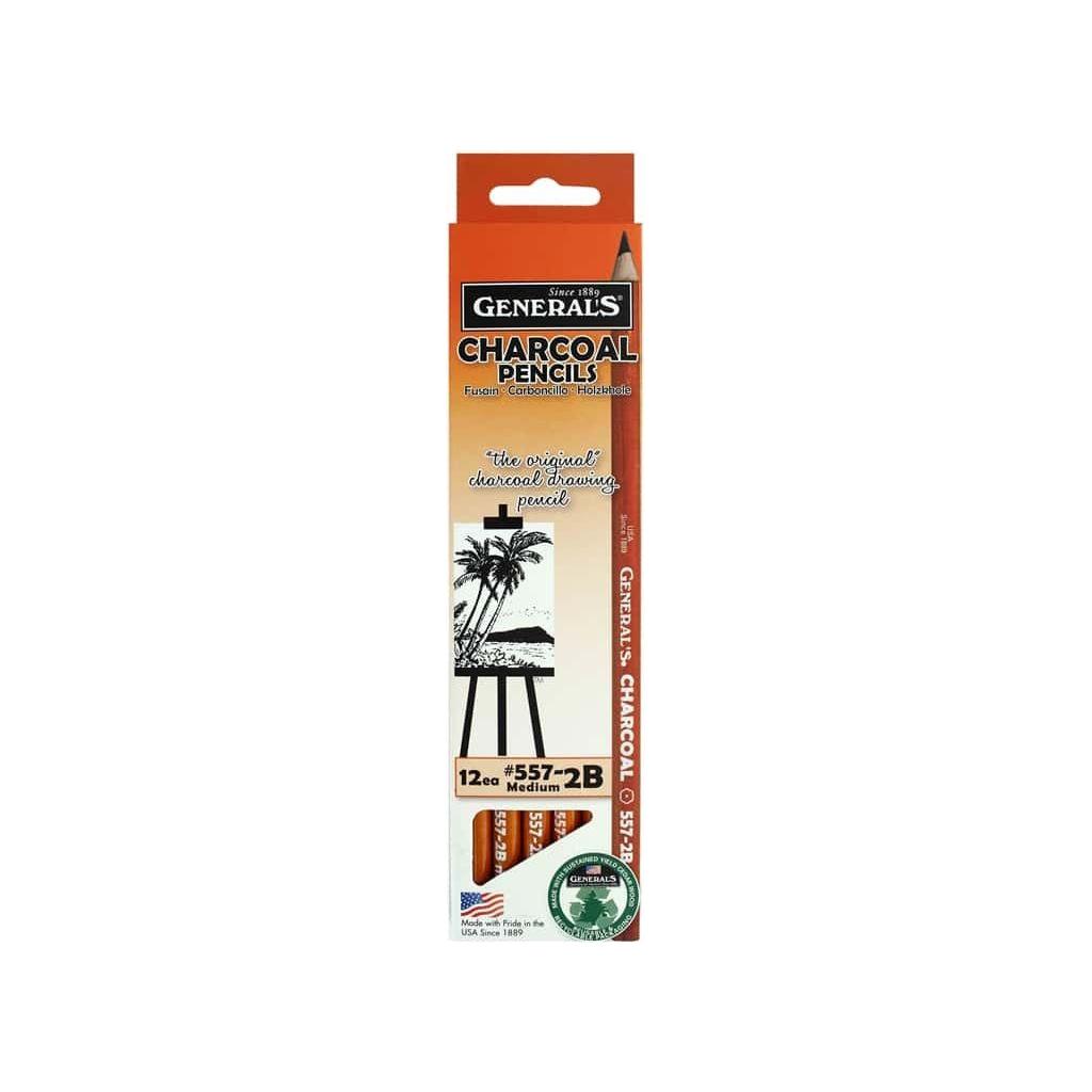 CHARCOAL PENCIL 2B MEDIUM (12 PIECES)