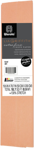 Lia Griffith Extra Fine Crepe Paper | Coral | 19.6"X78.7"