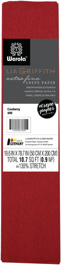 Lia Griffith Extra Fine Crepe Paper | Cranberry |  19.6"X78.7"