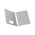 TWIN POCKET FOLDER W/TANG FAST. GRAY BOX/25