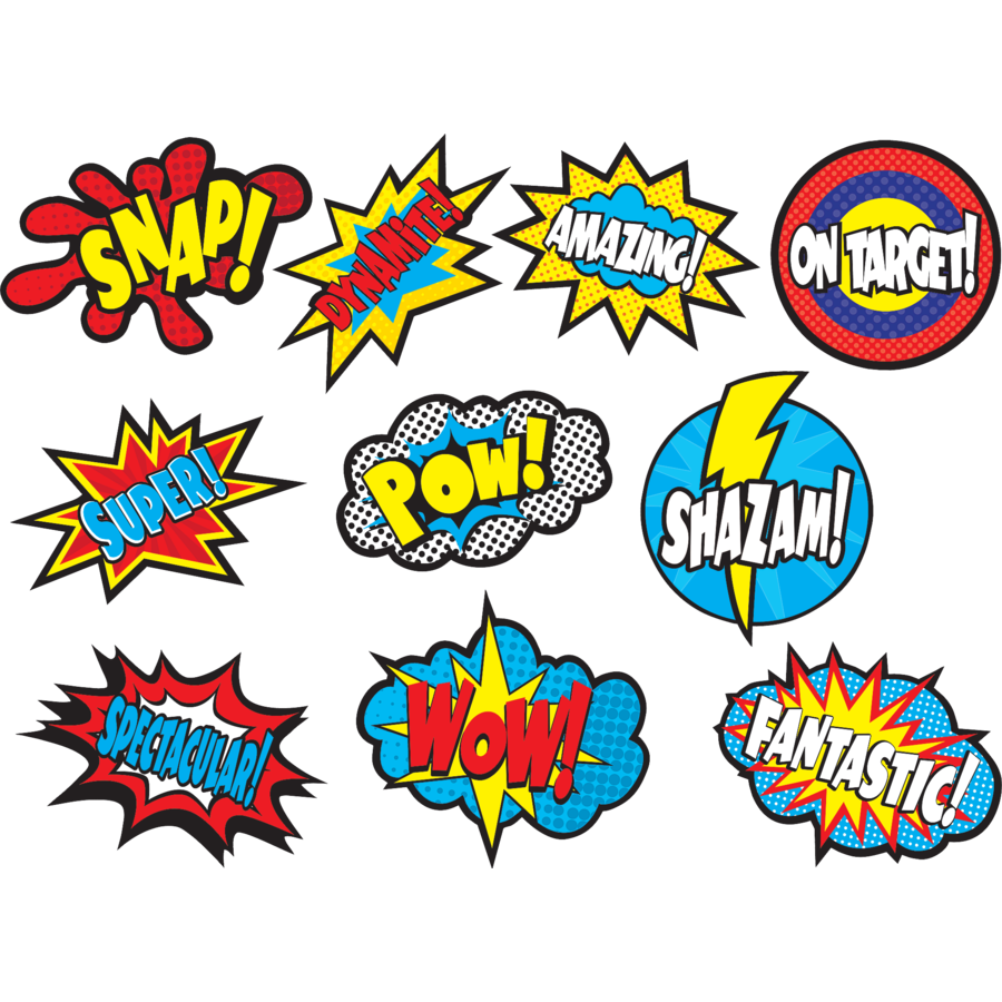 SUPERHERO SAYINGS ACCENTS
