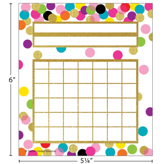 Confetti Incentive Charts | 36 sheets