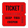 DOUBLETICKETS ROLL 1" X 2" RED 2000 PC