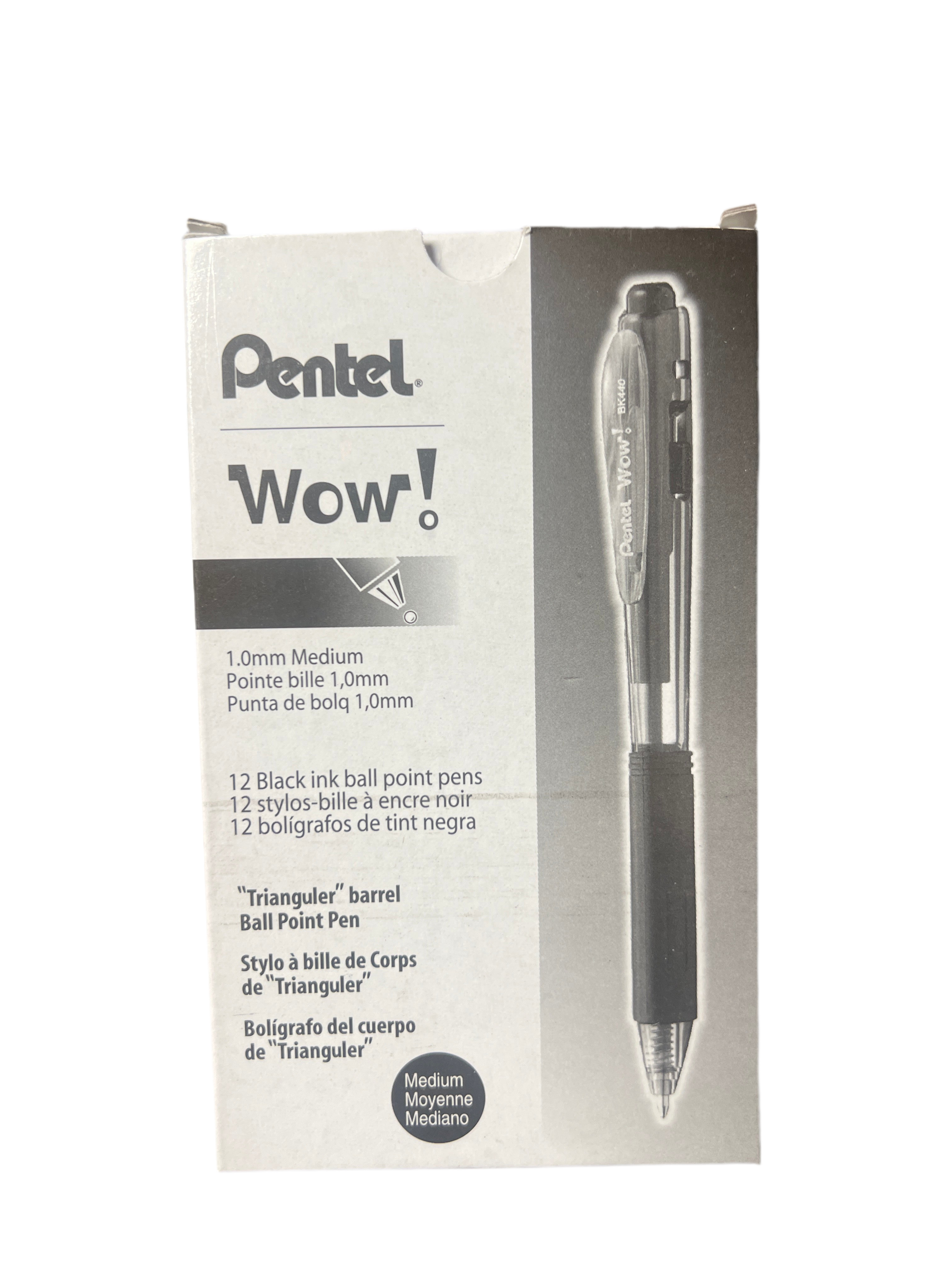 WOW RT BALLPOINT PEN BLACK MED 1.0 CJ.12