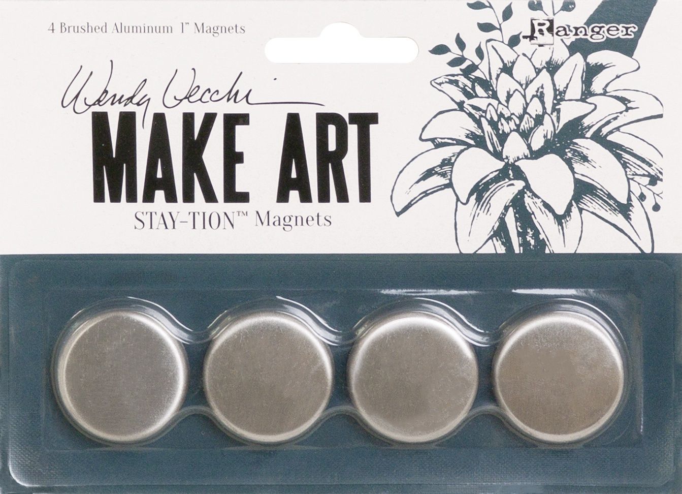 Wendy Vecchi MAKE ART Stay-tion |  1" Magnets | 4Pkg