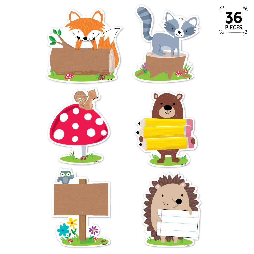 Woodland Friends | 6" | Designer Cut-Outs | 36 pieces