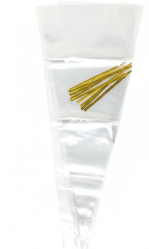 Cone Cello Bags 10PCS 15X6.69IN