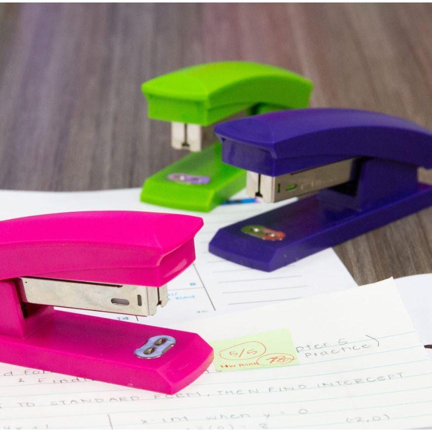 BRIGHT COLOR STANDARD (26/6) STAPLER W/500 STAPLES