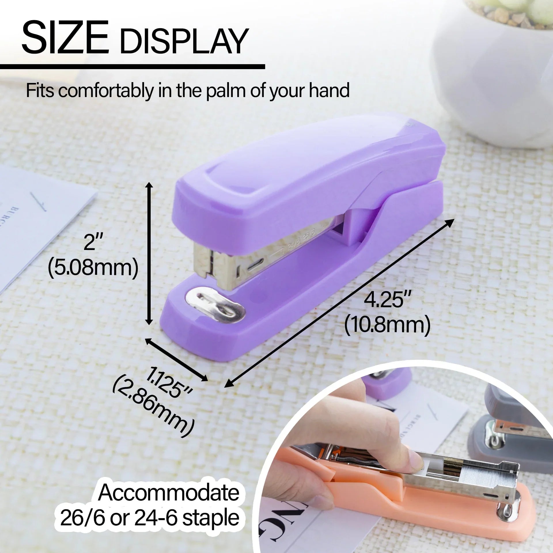 STANDARD STAPLER TRANSPARENT 26/6 STAPLES