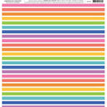 RAINBOW VERTICAL STRIPES PATTERNED PAPER SINGLE 12