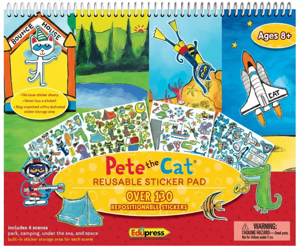 Pete the Cat Reusable Sticker Pad