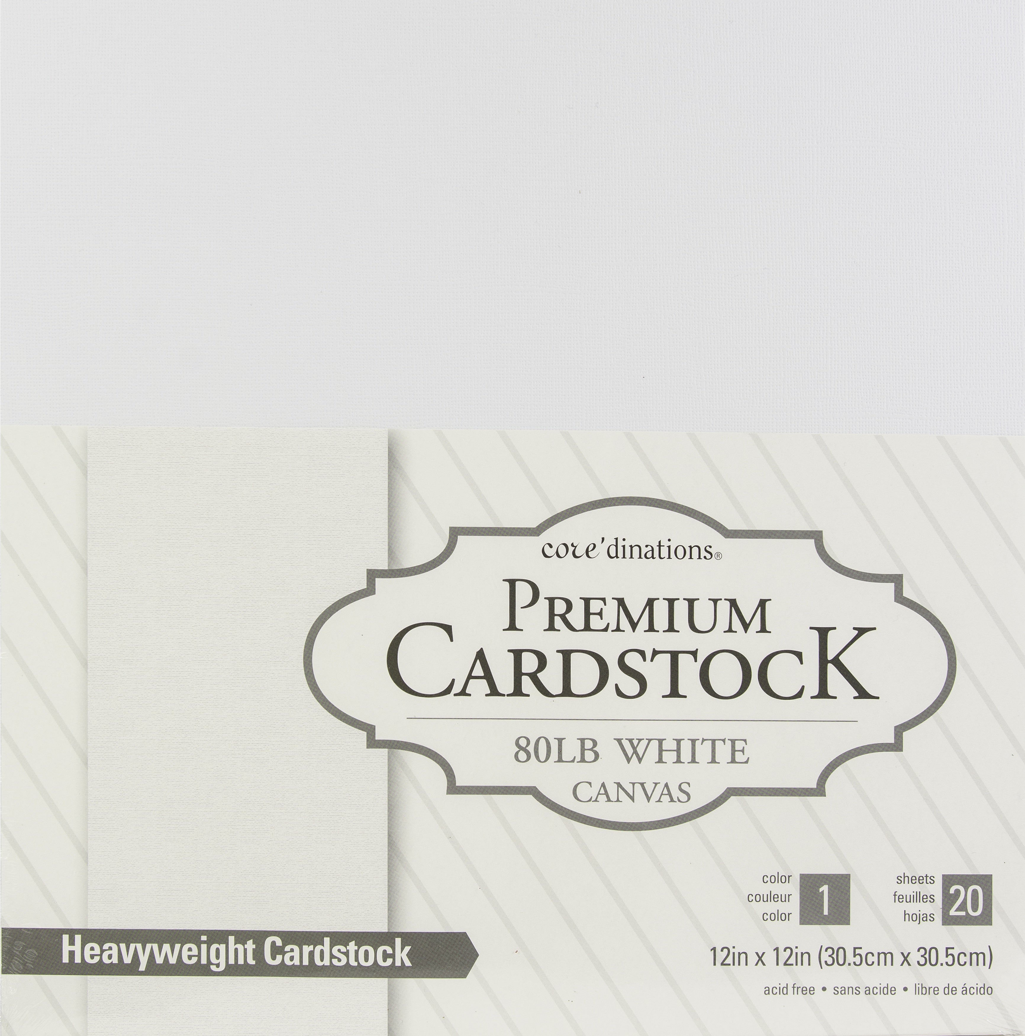 White Cardstock | 12"X12"| 20/Pk