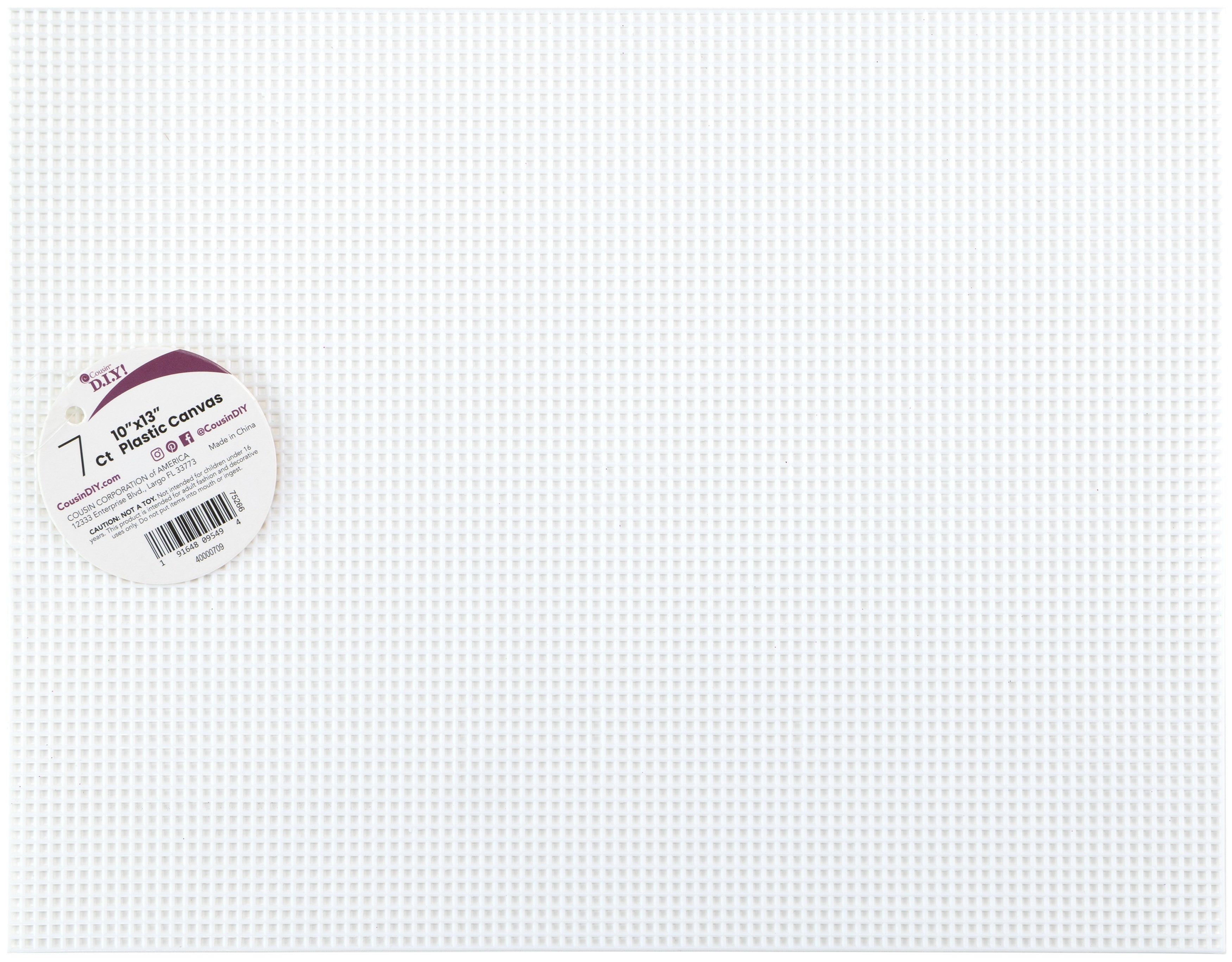 CousinDIY Plastic Canvas 7 Count | White |  10"X13"