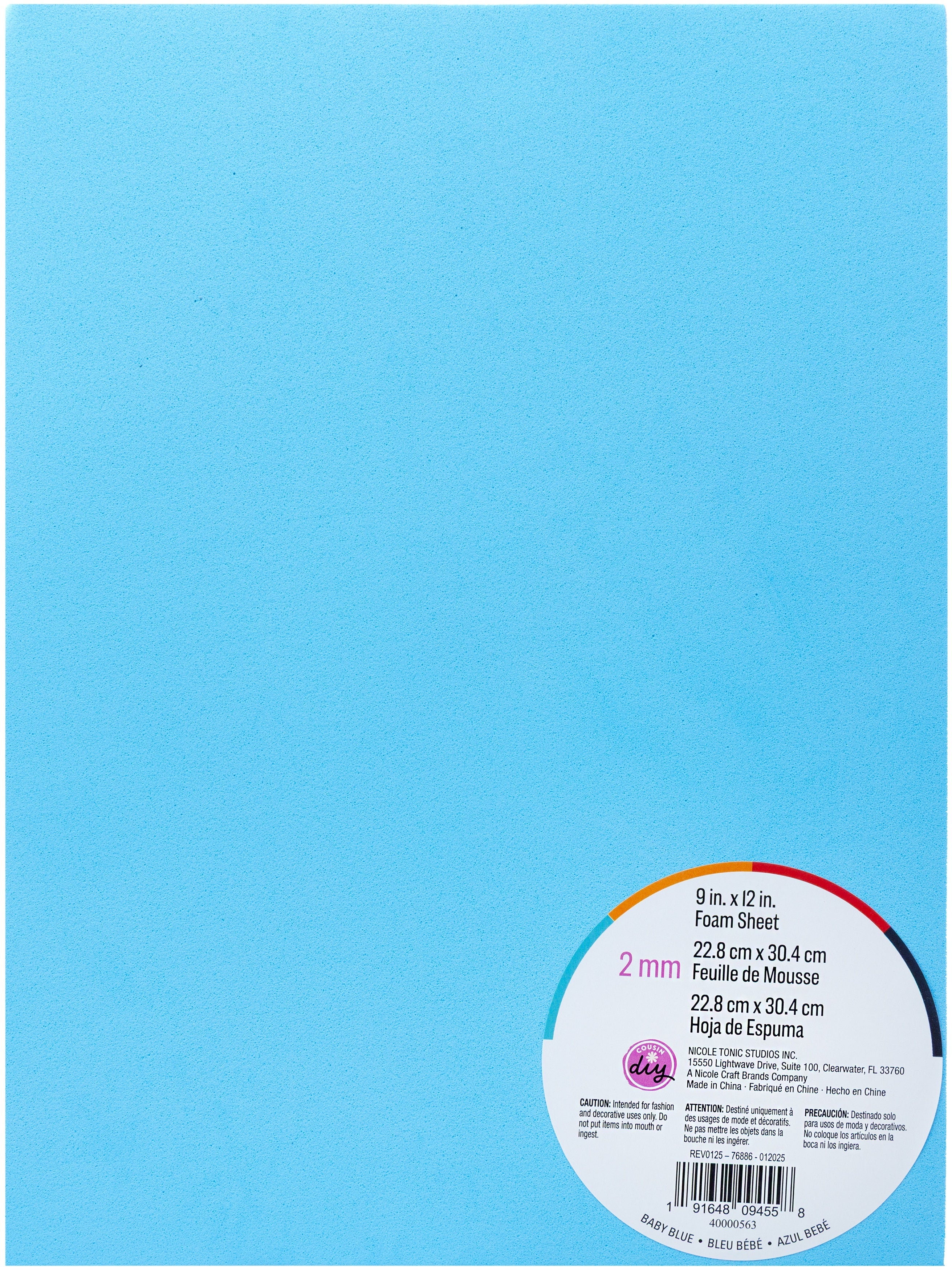 Foam Sheet  | Baby Blue | 9"X12"