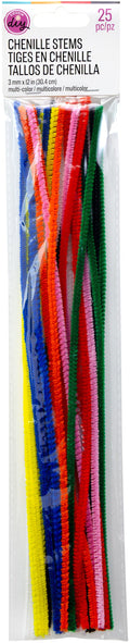 CousinDIY Chenille Stems | Multi | 3mmx12" | 25Pk