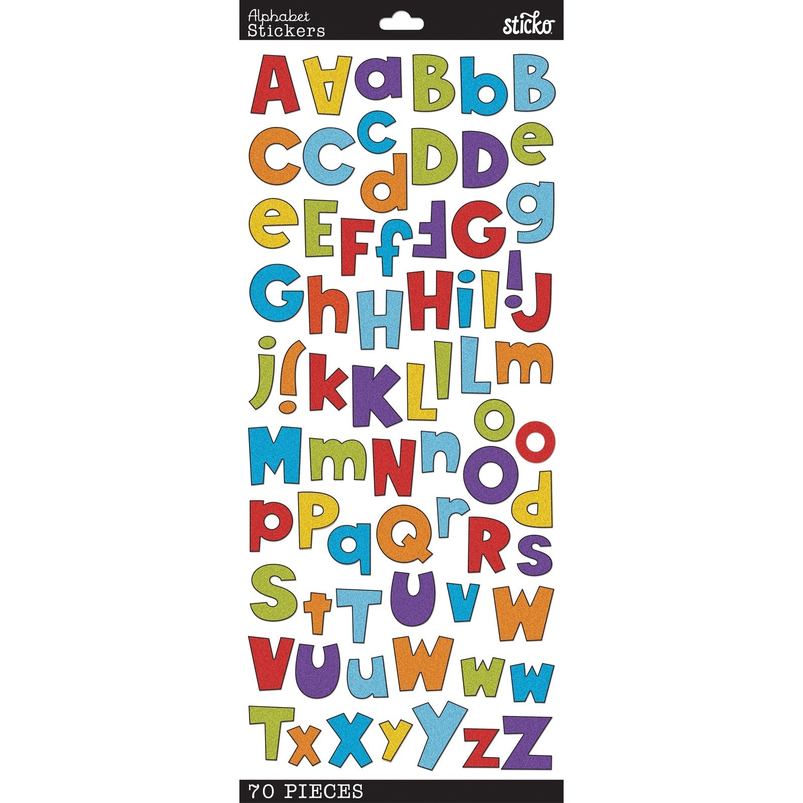 Sticko Alphabet Stickers | Party Time ABC | 70 pieces