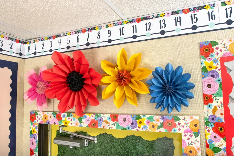 Wildflowers Number Line (-20 to +120) Bulletin Board