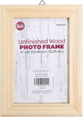 CousinDIY Unfinished Wood Photo Frame 4x6
