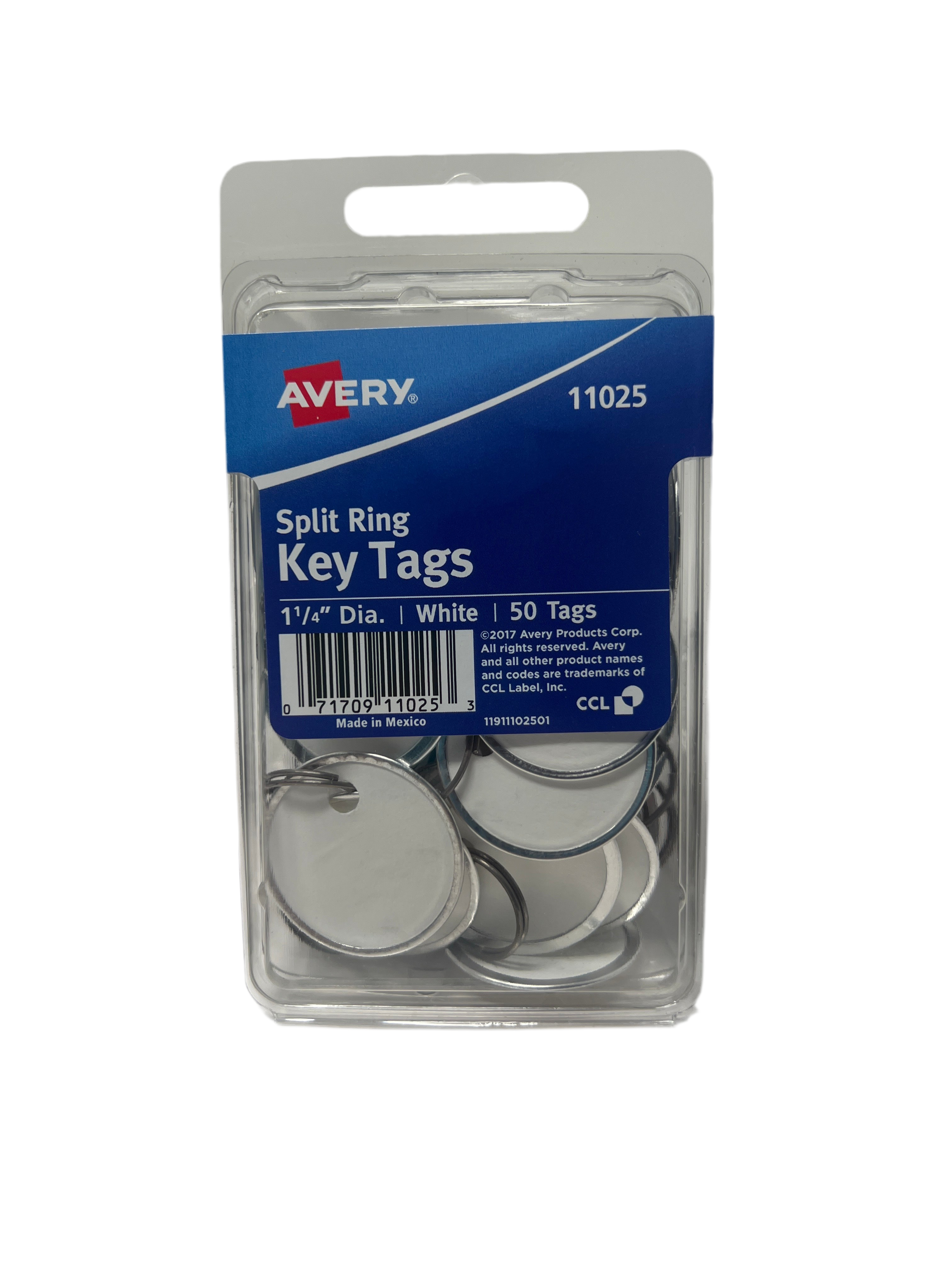 SPLIT RING KEY TAG (50 TAGS) 1 1/4"