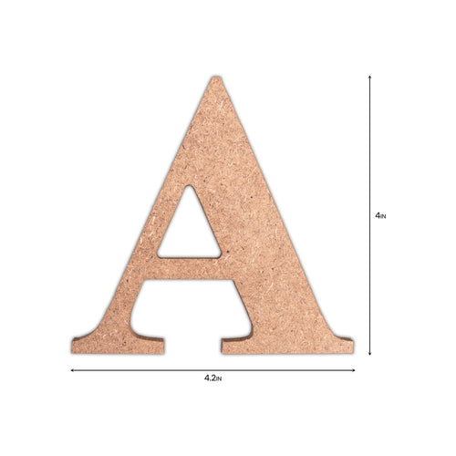 A  Little Birdie MDF Alphabets Upper Case | 4" | 1 Pkg
