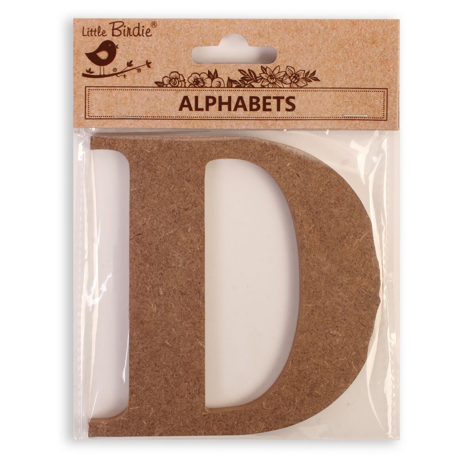 D Little Birdie MDF Alphabets Upper Case |  4" | 1 Pkg