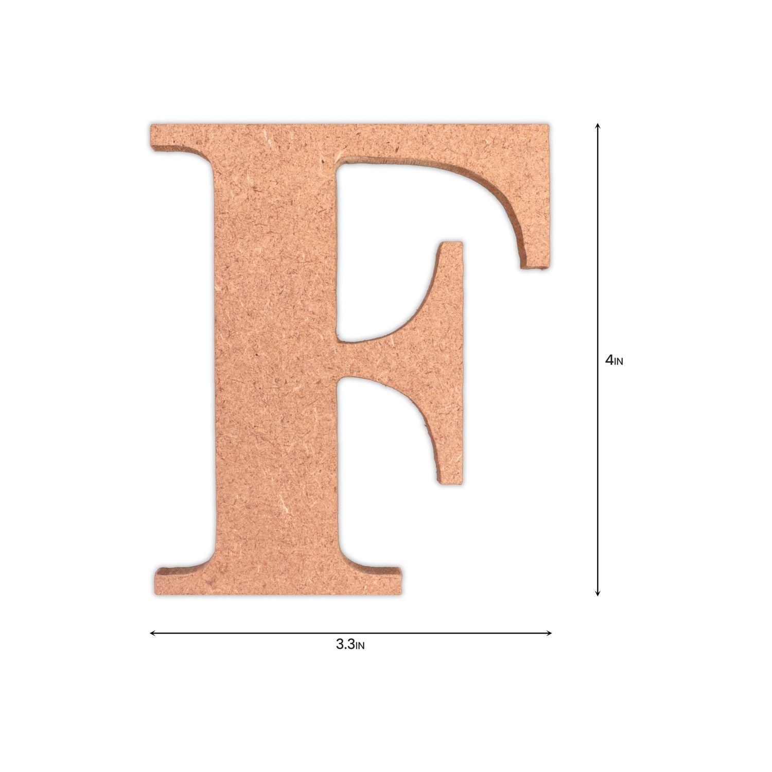 F Little  Birdie MDF Alphabets Upper Case| 4" | 1 Pkg