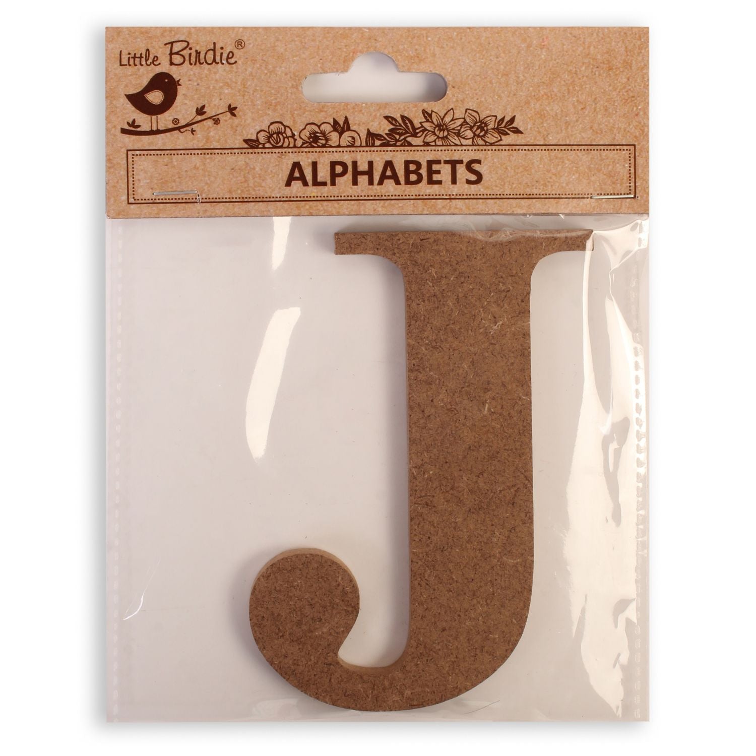 J  Little Birdie MDF Alphabets Upper Case | 4" | 1Pkg