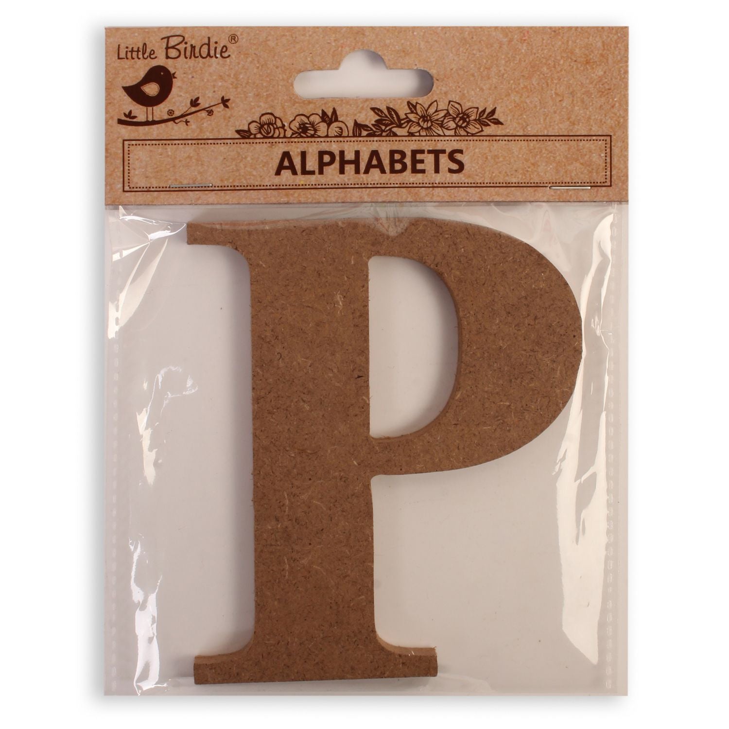 P  Little Birdie MDF Alphabets Upper Case | 4" | 1Pkg