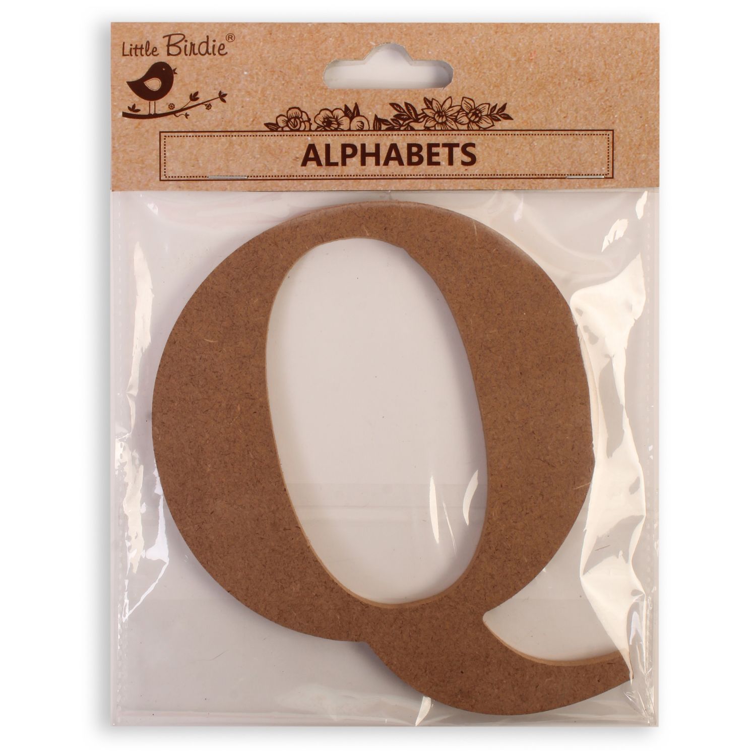 Q Little Birdie MDF Alphabets Upper Case | 4" | 1Pkg