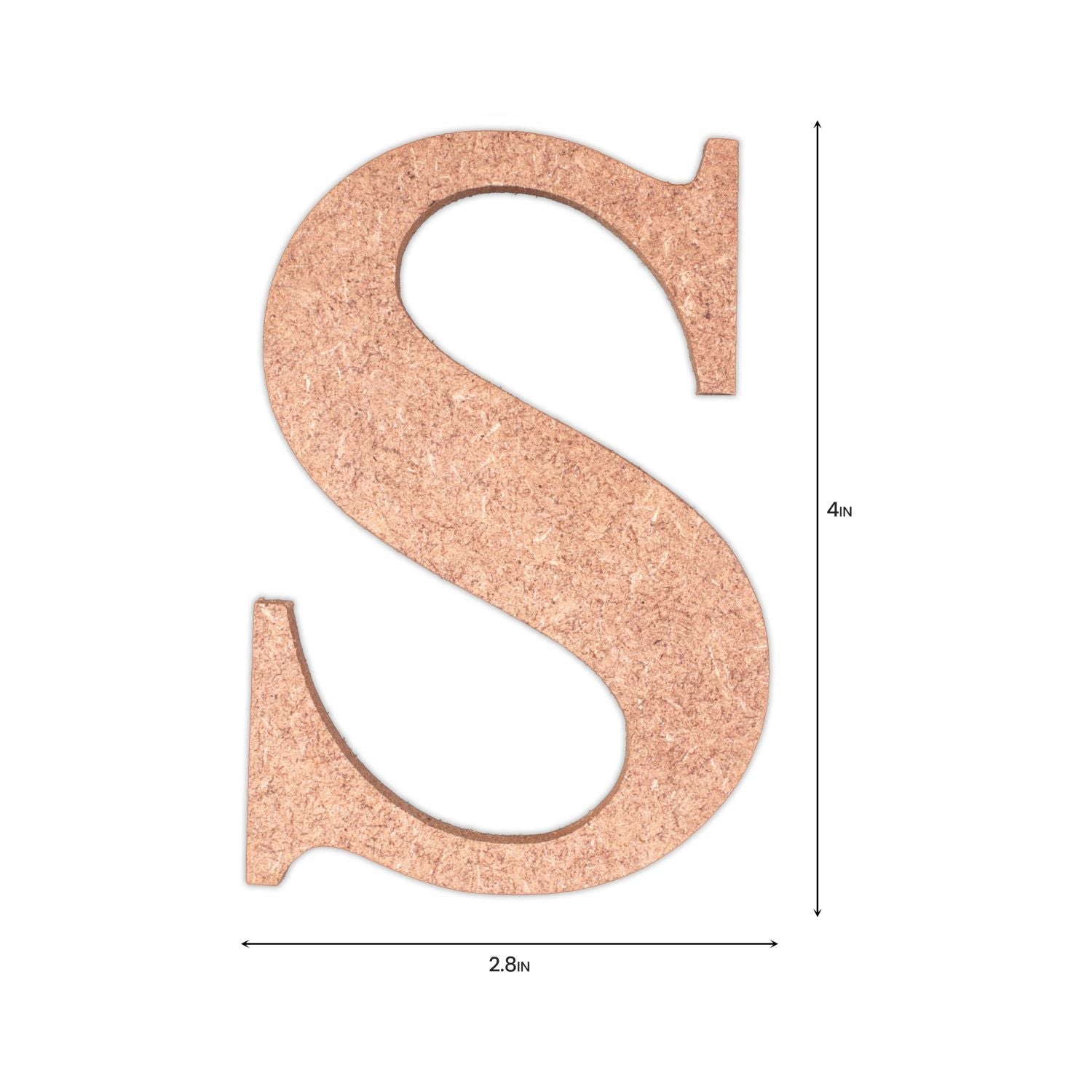 S  Little Birdie MDF Alphabets Upper Case | 4" | 1Pkg