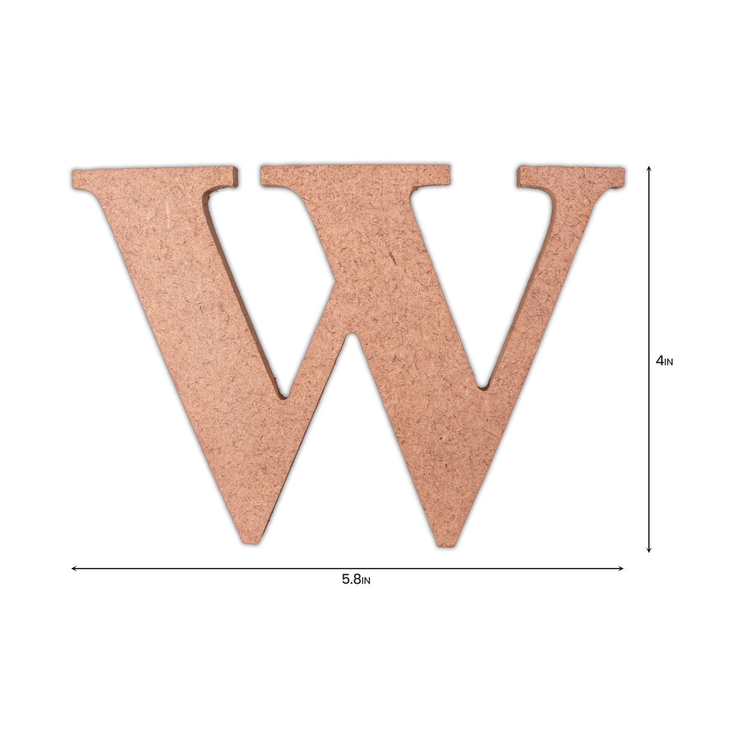 W   Little Birdie MDF Alphabets Upper Case | 4" | 1Pkg