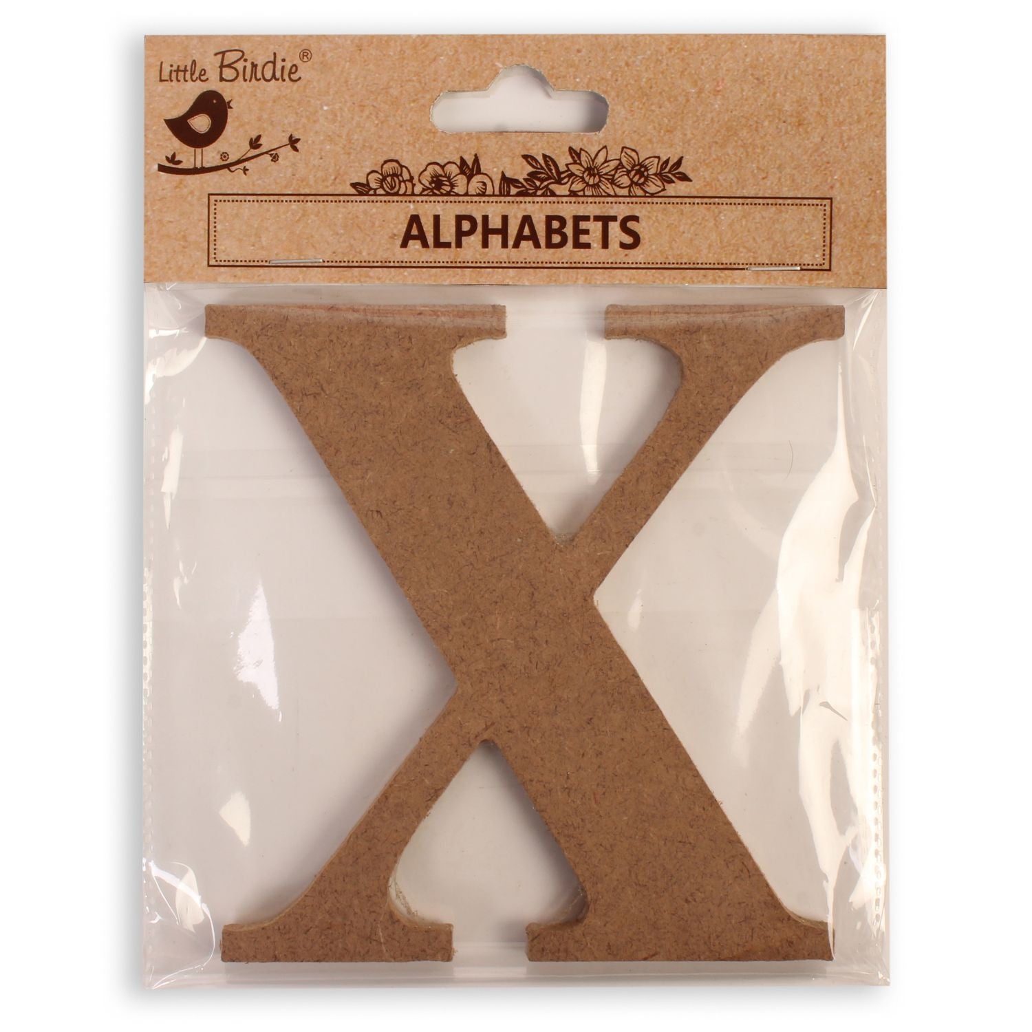 X  Little Birdie MDF Alphabets Upper Case | 4" | 1Pkg