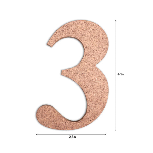 3 Little Birdie MDF Number | 4" | 1Pkg