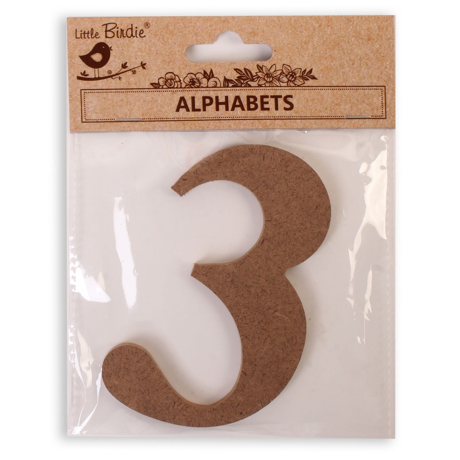 3 Little Birdie MDF Number | 4" | 1Pkg