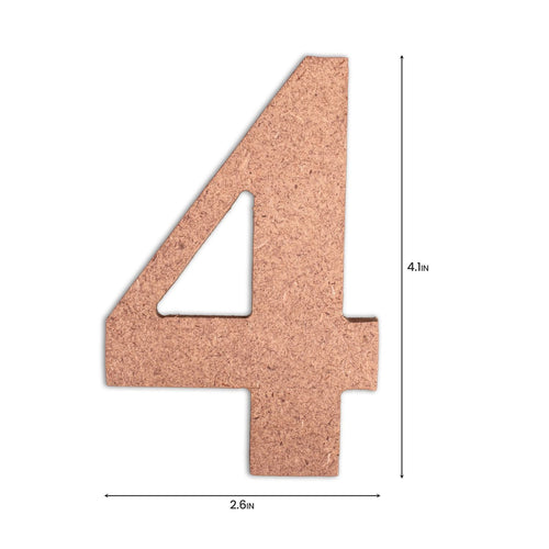 4 Little Birdie MDF Number | 4" | 1Pkg