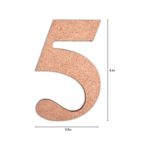 5 Little Birdie MDF Number | 4" | 1Pkg