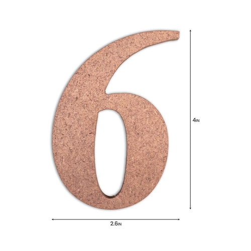 6  Little Birdie MDF Number | 4" | 1Pkg