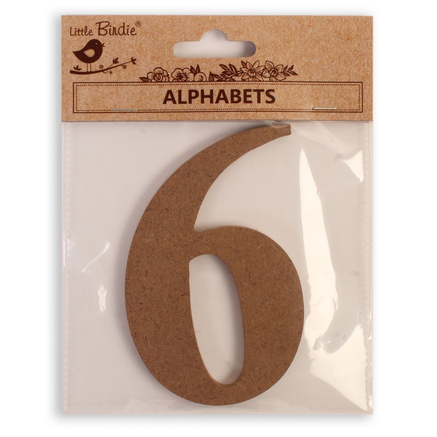 6  Little Birdie MDF Number | 4" | 1Pkg