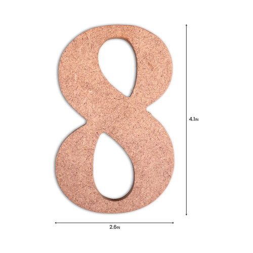 8 Little Birdie MDF Number | 4" | 1Pkg