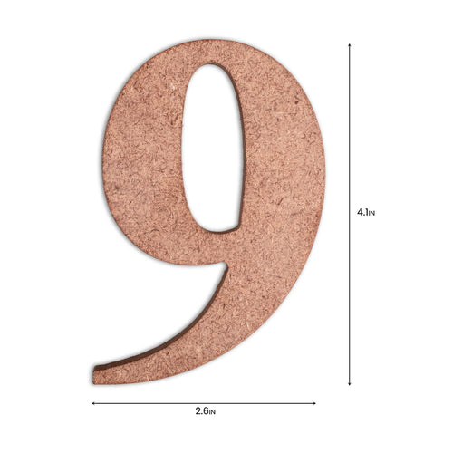 9 Little Birdie MDF Number | 4" | 1Pkg