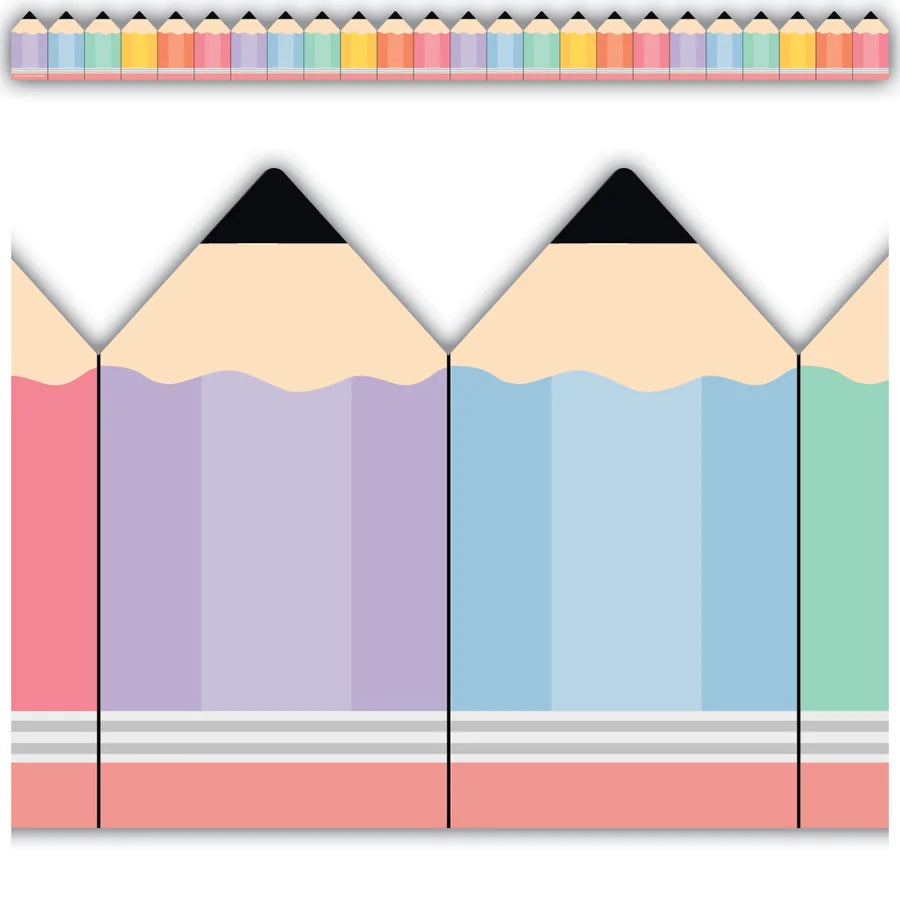 Cool for School Pencils Die-Cut Border Trim