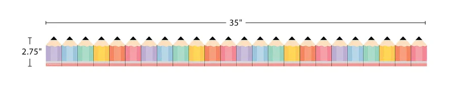 Cool for School Pencils Die-Cut Border Trim