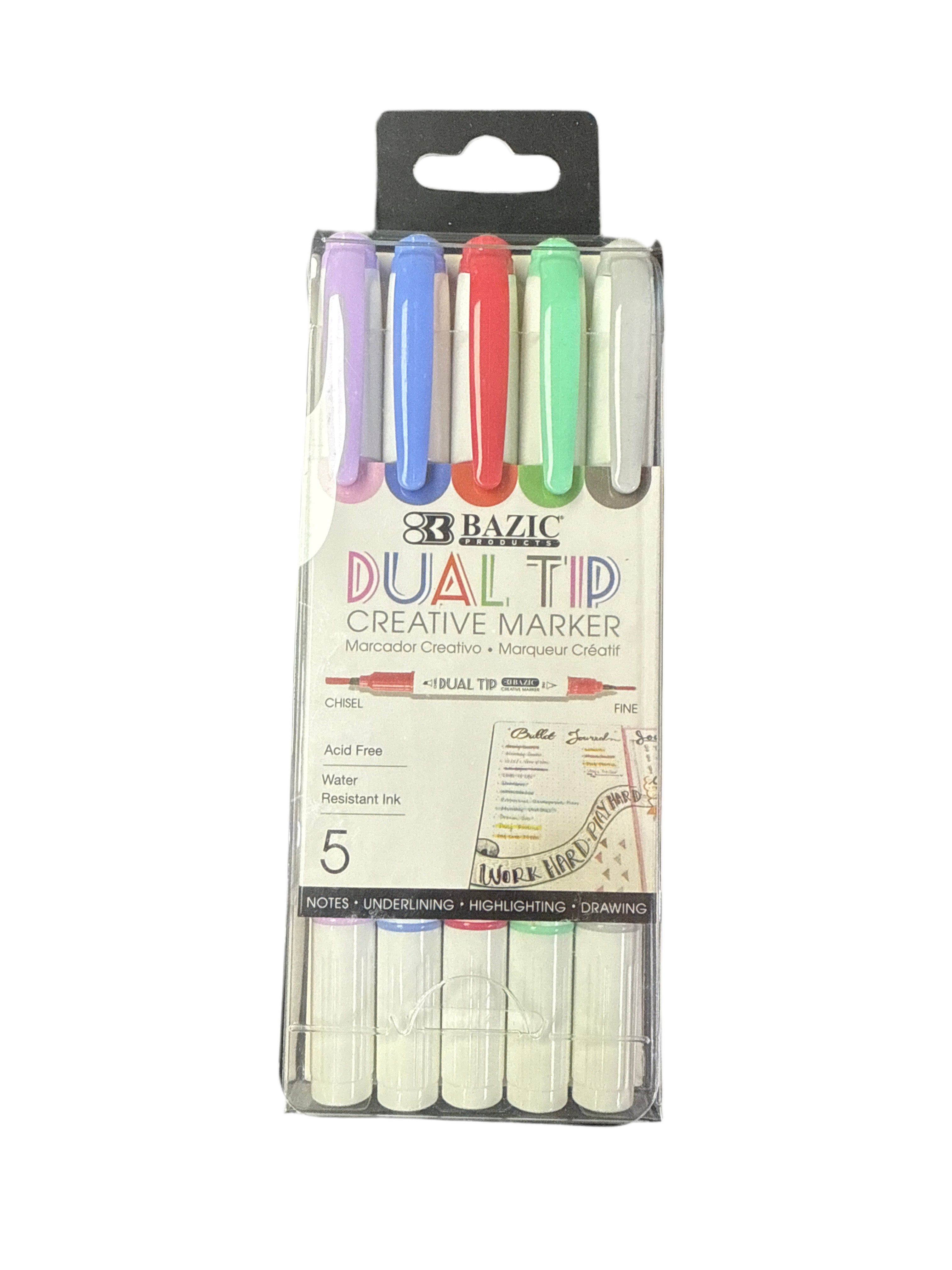 Dual Tip Creative Markers | Asst | pqt 5